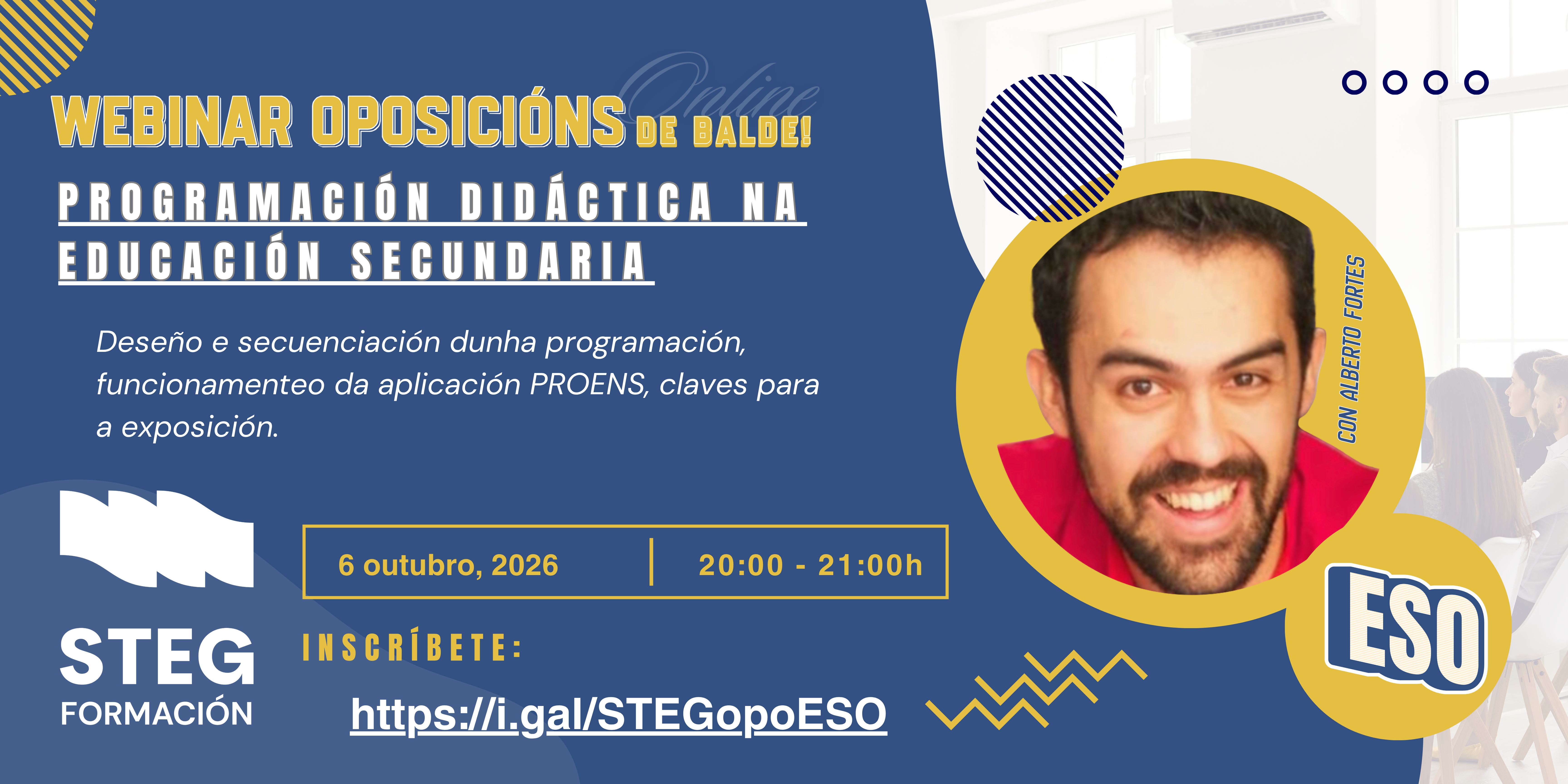 WEBINAR: Como preparar a programación para as oposicións de secundaria. MARTES 6 DE OUTUBRO ás 20:00